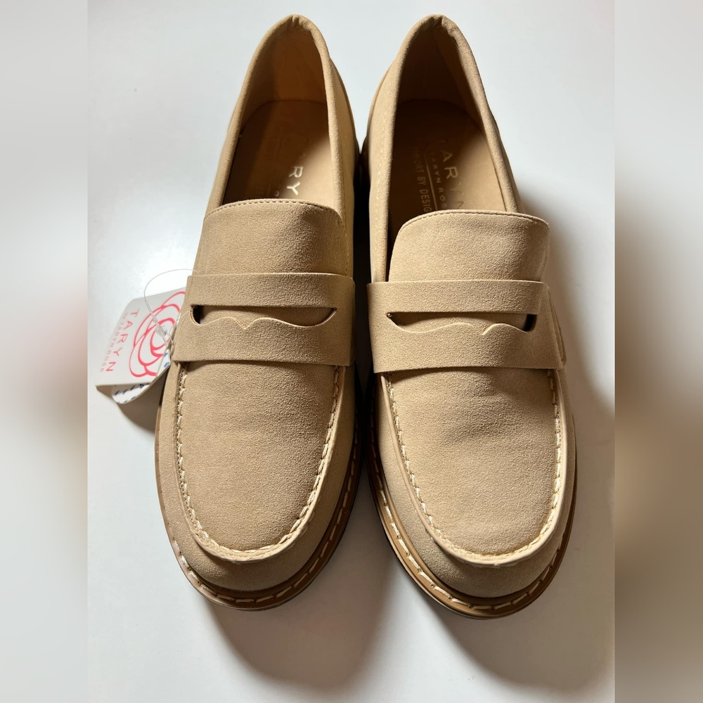 TARYN by Taryn Rose Devanie Memory Foam Penny Loafers Brown Women’s Size 7.5 New